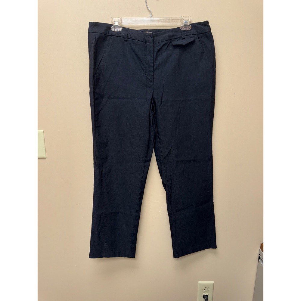 Nanette Lepore Black Straight Leg Dress Pants Womens Size 16 Professional Office